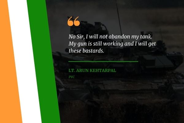 Lt. Arun Kehtarpal Army Quotes